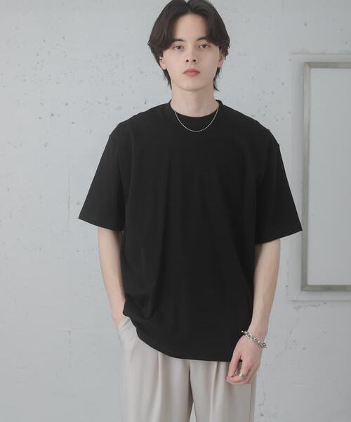 SENSE OF PLACE by URBAN RESEARCH(センスオブプレイスバイアーバンリサーチ)の「コットンスムースショートスリーブ Tシャツ(Tシャツ/カットソー・メンズ・ホワイト/ネイビー/ライトベージュ/チャコールグレー/ライトブルー/ブラック・LARGE/MEDIUM)」の8枚目の写真
