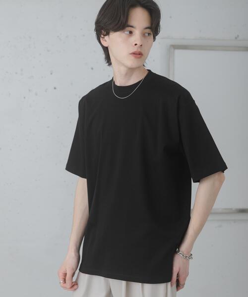 SENSE OF PLACE by URBAN RESEARCH(センスオブプレイスバイアーバンリサーチ)の「コットンスムースショートスリーブ Tシャツ(Tシャツ/カットソー・メンズ・ホワイト/ネイビー/ライトベージュ/チャコールグレー/ライトブルー/ブラック・LARGE/MEDIUM)」の9枚目の写真