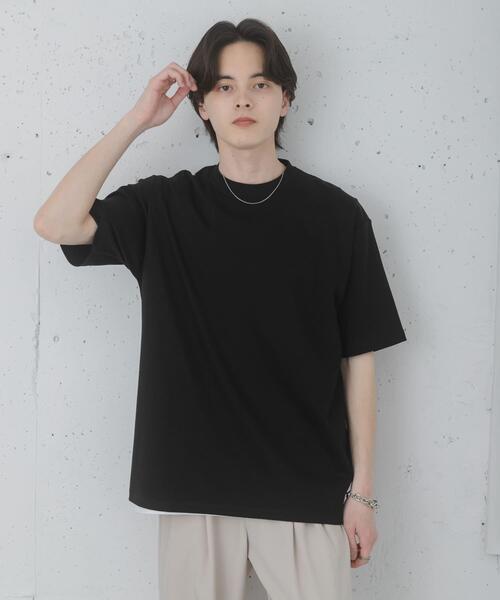 SENSE OF PLACE by URBAN RESEARCH(センスオブプレイスバイアーバンリサーチ)の「コットンスムースショートスリーブ Tシャツ(Tシャツ/カットソー・メンズ・ホワイト/ネイビー/ライトベージュ/チャコールグレー/ライトブルー/ブラック・LARGE/MEDIUM)」の10枚目の写真