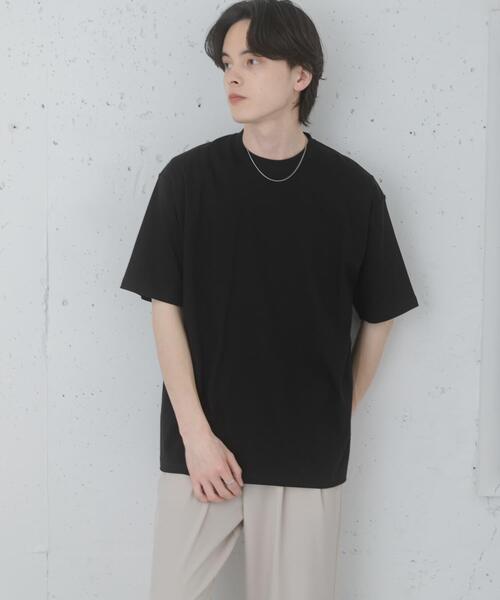 SENSE OF PLACE by URBAN RESEARCH(センスオブプレイスバイアーバンリサーチ)の「コットンスムースショートスリーブ Tシャツ(Tシャツ/カットソー・メンズ・ホワイト/ネイビー/ライトベージュ/チャコールグレー/ライトブルー/ブラック・LARGE/MEDIUM)」の11枚目の写真