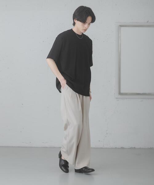 SENSE OF PLACE by URBAN RESEARCH(センスオブプレイスバイアーバンリサーチ)の「コットンスムースショートスリーブ Tシャツ(Tシャツ/カットソー・メンズ・ホワイト/ネイビー/ライトベージュ/チャコールグレー/ライトブルー/ブラック・LARGE/MEDIUM)」の14枚目の写真