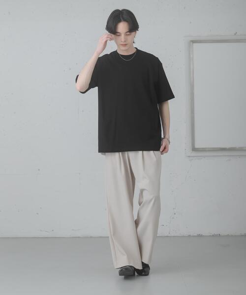SENSE OF PLACE by URBAN RESEARCH(センスオブプレイスバイアーバンリサーチ)の「コットンスムースショートスリーブ Tシャツ(Tシャツ/カットソー・メンズ・ホワイト/ネイビー/ライトベージュ/チャコールグレー/ライトブルー/ブラック・LARGE/MEDIUM)」の15枚目の写真