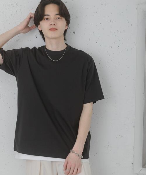 SENSE OF PLACE by URBAN RESEARCH(センスオブプレイスバイアーバンリサーチ)の「コットンスムースショートスリーブ Tシャツ(Tシャツ/カットソー・メンズ・ホワイト/ネイビー/ライトベージュ/チャコールグレー/ライトブルー/ブラック・LARGE/MEDIUM)」の18枚目の写真