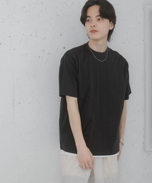 SENSE OF PLACE by URBAN RESEARCH(センスオブプレイスバイアーバンリサーチ)の「コットンスムースショートスリーブ Tシャツ(Tシャツ/カットソー・メンズ・ホワイト/ネイビー/ライトベージュ/チャコールグレー/ライトブルー/ブラック・LARGE/MEDIUM)」の19枚目の写真
