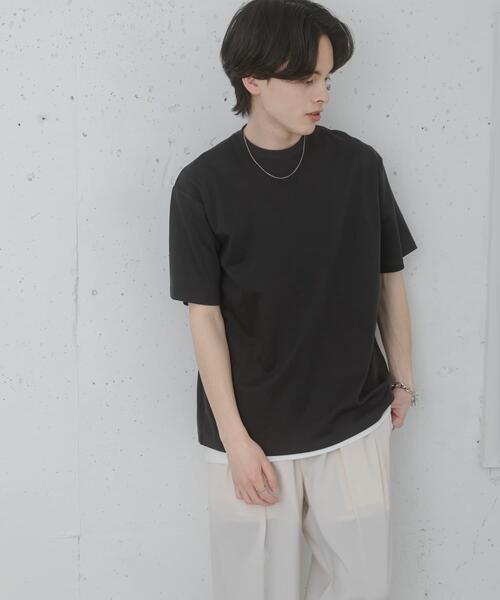 SENSE OF PLACE by URBAN RESEARCH(センスオブプレイスバイアーバンリサーチ)の「コットンスムースショートスリーブ Tシャツ(Tシャツ/カットソー・メンズ・ホワイト/ネイビー/ライトベージュ/チャコールグレー/ライトブルー/ブラック・LARGE/MEDIUM)」の20枚目の写真