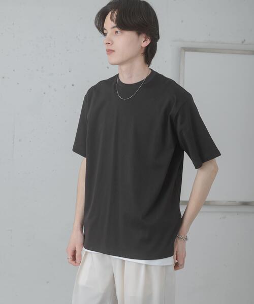 SENSE OF PLACE by URBAN RESEARCH(センスオブプレイスバイアーバンリサーチ)の「コットンスムースショートスリーブ Tシャツ(Tシャツ/カットソー・メンズ・ホワイト/ネイビー/ライトベージュ/チャコールグレー/ライトブルー/ブラック・LARGE/MEDIUM)」の21枚目の写真