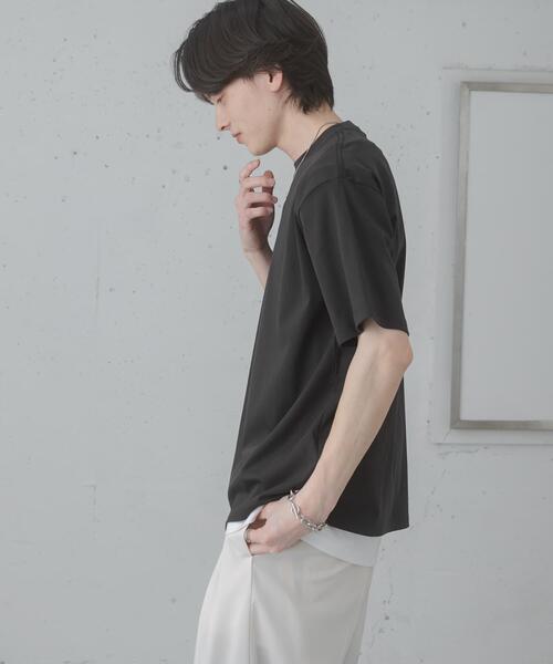 SENSE OF PLACE by URBAN RESEARCH(センスオブプレイスバイアーバンリサーチ)の「コットンスムースショートスリーブ Tシャツ(Tシャツ/カットソー・メンズ・ホワイト/ネイビー/ライトベージュ/チャコールグレー/ライトブルー/ブラック・LARGE/MEDIUM)」の22枚目の写真