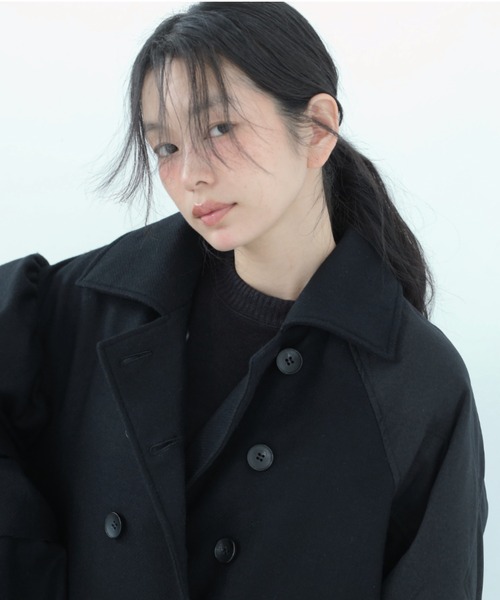 bedsidedrama(ベットサイドドラマ)の「BEDSIDEDRAMA/ベッドサイドドラマ/Dreamin' Mix Wide Coat(その他アウター・レディース・カーキ/ブラック・1/2)」の8枚目の写真