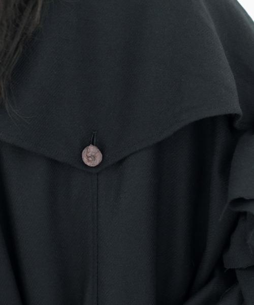 bedsidedrama(ベットサイドドラマ)の「BEDSIDEDRAMA/ベッドサイドドラマ/Dreamin' Mix Wide Coat(その他アウター・レディース・カーキ/ブラック・1/2)」の9枚目の写真