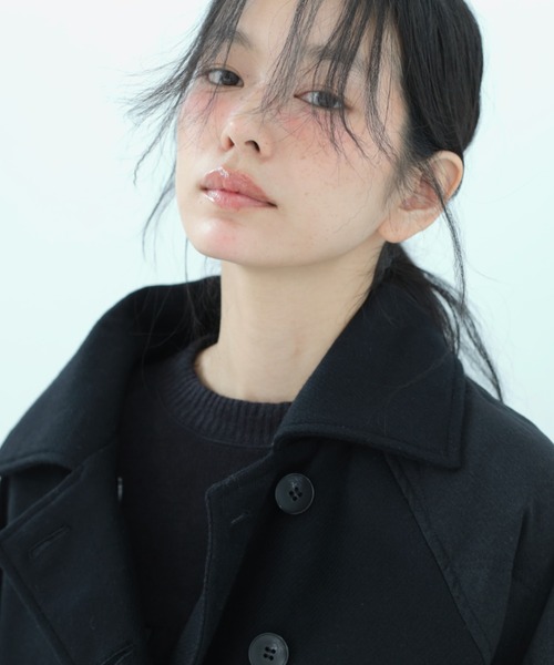 bedsidedrama(ベットサイドドラマ)の「BEDSIDEDRAMA/ベッドサイドドラマ/Dreamin' Mix Wide Coat(その他アウター・レディース・カーキ/ブラック・1/2)」の6枚目の写真