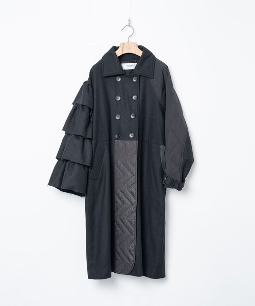bedsidedrama(ベットサイドドラマ)の「BEDSIDEDRAMA/ベッドサイドドラマ/Dreamin' Mix Wide Coat(その他アウター・レディース・カーキ/ブラック・1/2)」の11枚目の写真