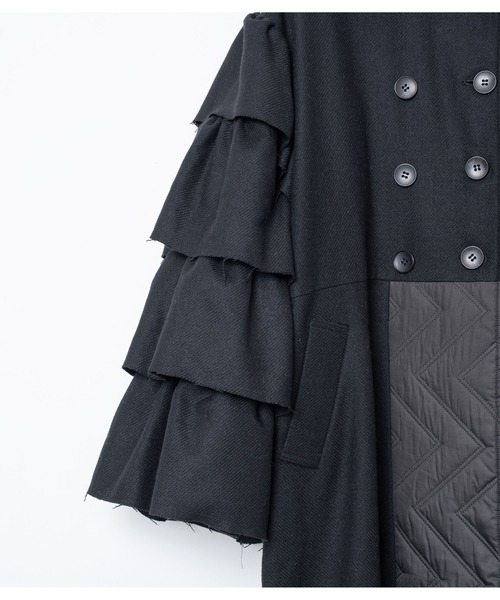 bedsidedrama(ベットサイドドラマ)の「BEDSIDEDRAMA/ベッドサイドドラマ/Dreamin' Mix Wide Coat(その他アウター・レディース・カーキ/ブラック・1/2)」の14枚目の写真