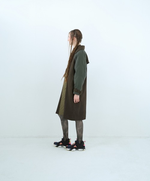 bedsidedrama(ベットサイドドラマ)の「BEDSIDEDRAMA/ベッドサイドドラマ/Dreamin' Mix Wide Coat(その他アウター・レディース・カーキ/ブラック・1/2)」の18枚目の写真