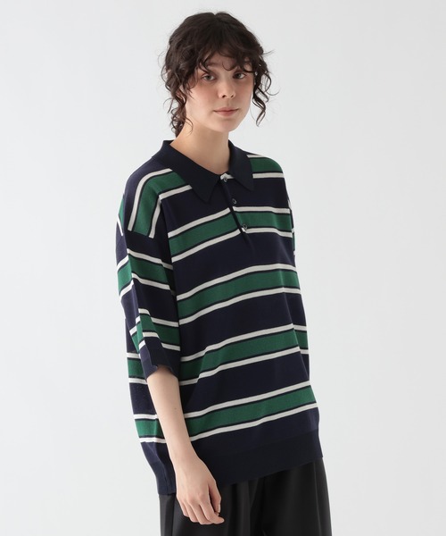 GEORGE'S(ジョージズ)の「ドライタッチポロ(シャツ/ブラウス・メンズ・ネイビー系/ブラウン・LARGE/MEDIUM)」の14枚目の写真
