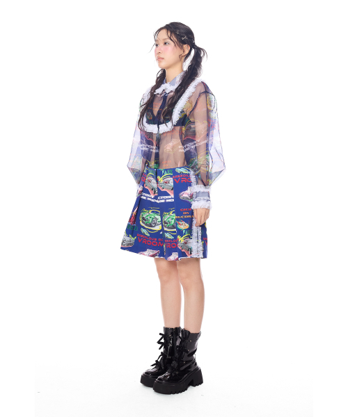 GREEDILOUS(グリディアス)の「Racing Club Print Sheer Blouse(シャツ/ブラウス・レディース・その他・SMALL/MEDIUM/LARGE/X-SMALL)」の3枚目の写真