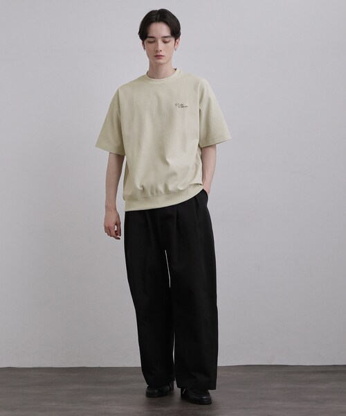 tk.TAKEO KIKUCHI(ティーケータケオキクチ)の「ポリワッフルカットソー(Tシャツ/カットソー・メンズ・ナチュラル/ホワイト/ブラック・04/03/02)」の13枚目の写真