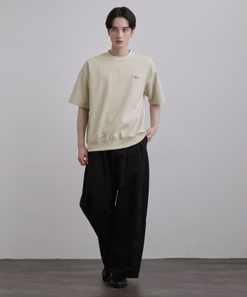 tk.TAKEO KIKUCHI(ティーケータケオキクチ)の「ポリワッフルカットソー(Tシャツ/カットソー・メンズ・ナチュラル/ホワイト/ブラック・04/03/02)」の14枚目の写真