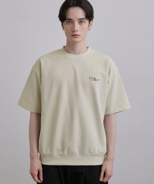tk.TAKEO KIKUCHI(ティーケータケオキクチ)の「ポリワッフルカットソー(Tシャツ/カットソー・メンズ・ナチュラル/ホワイト/ブラック・04/03/02)」の16枚目の写真