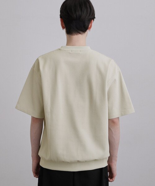tk.TAKEO KIKUCHI(ティーケータケオキクチ)の「ポリワッフルカットソー(Tシャツ/カットソー・メンズ・ナチュラル/ホワイト/ブラック・04/03/02)」の18枚目の写真