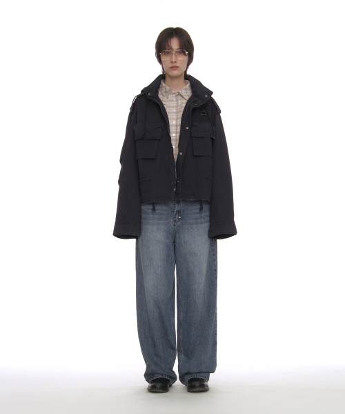 PARTIMENTO WOMEN(パルティメントウィメン)の「ウォッシュドクロップM65フィールドジャケット_ネイビー(その他アウター・レディース・その他・OS)」の2枚目の写真