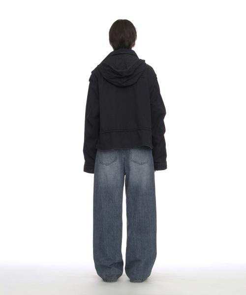 PARTIMENTO WOMEN(パルティメントウィメン)の「ウォッシュドクロップM65フィールドジャケット_ネイビー(その他アウター・レディース・その他・OS)」の4枚目の写真