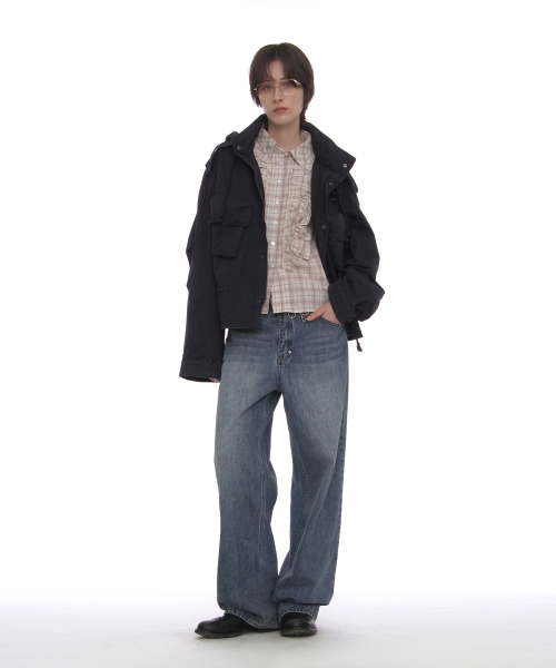 PARTIMENTO WOMEN(パルティメントウィメン)の「ウォッシュドクロップM65フィールドジャケット_ネイビー(その他アウター・レディース・その他・OS)」の5枚目の写真