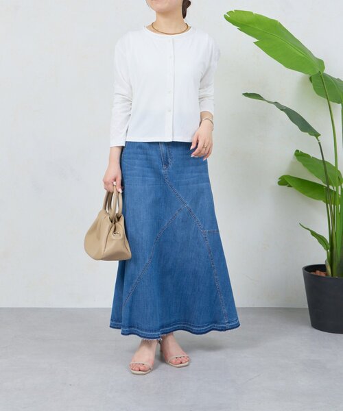 Jena espace merveilleux(ジェナ エスパスメルヴェイユ)の「ストライプセットカットソー(Tシャツ/カットソー・レディース・ブラック/ミント/オフホワイト・FREE)」の4枚目の写真
