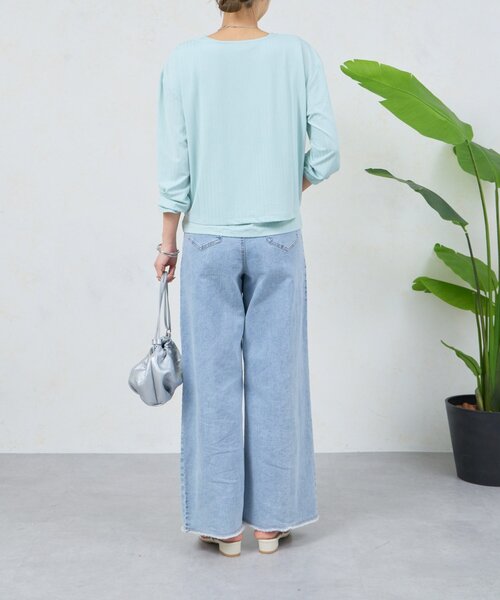 Jena espace merveilleux(ジェナ エスパスメルヴェイユ)の「ストライプセットカットソー(Tシャツ/カットソー・レディース・ブラック/ミント/オフホワイト・FREE)」の12枚目の写真
