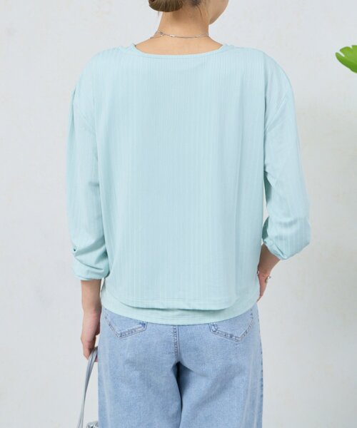 Jena espace merveilleux(ジェナ エスパスメルヴェイユ)の「ストライプセットカットソー(Tシャツ/カットソー・レディース・ブラック/ミント/オフホワイト・FREE)」の13枚目の写真