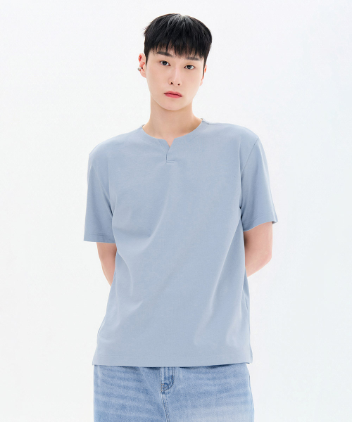 CHASECULT(チェイスカルト)の「男性ネックバリエーション半袖Tシャツ-FBZK5807C0D(Tシャツ/カットソー・メンズ・スカイブルー・100/105/110/115/95)」の5枚目の写真