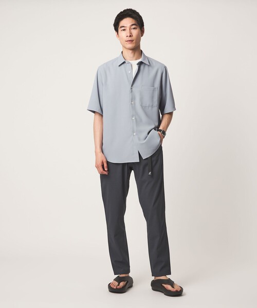 green label relaxing(グリーンレーベルリラクシング)の「【WEB限定】JUST fit ソフト ドレープ 半袖 シャツ(シャツ/ブラウス・メンズ・ネイビー/ダークグレー/ライトグレー/オフホワイト・S/XL/L/M)」の8枚目の写真