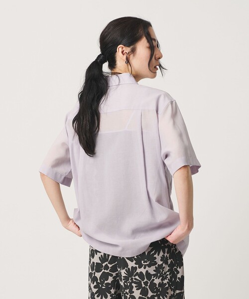 BEAUTY&YOUTH UNITED ARROWS(ビューティーアンドユースユナイテッドアローズ)の「コットンツイル シアー サファリシャツ(シャツ/ブラウス・レディース・ライラック/ネイビー/ワイン・S/M)」の16枚目の写真