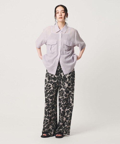 BEAUTY&YOUTH UNITED ARROWS(ビューティーアンドユースユナイテッドアローズ)の「コットンツイル シアー サファリシャツ(シャツ/ブラウス・レディース・ライラック/ネイビー/ワイン・S/M)」の17枚目の写真