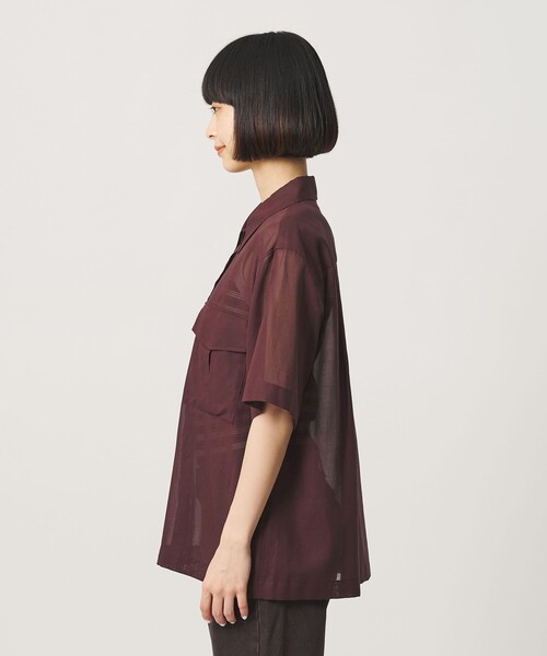 BEAUTY&YOUTH UNITED ARROWS(ビューティーアンドユースユナイテッドアローズ)の「コットンツイル シアー サファリシャツ(シャツ/ブラウス・レディース・ライラック/ネイビー/ワイン・S/M)」の19枚目の写真
