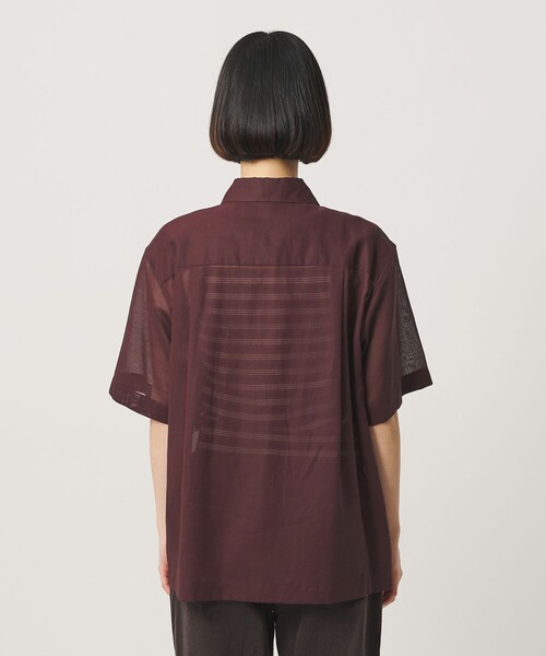 BEAUTY&YOUTH UNITED ARROWS(ビューティーアンドユースユナイテッドアローズ)の「コットンツイル シアー サファリシャツ(シャツ/ブラウス・レディース・ライラック/ネイビー/ワイン・S/M)」の20枚目の写真