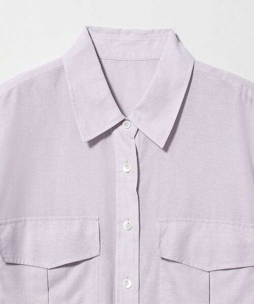 BEAUTY&YOUTH UNITED ARROWS(ビューティーアンドユースユナイテッドアローズ)の「コットンツイル シアー サファリシャツ(シャツ/ブラウス・レディース・ライラック/ネイビー/ワイン・S/M)」の22枚目の写真