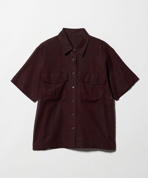 BEAUTY&YOUTH UNITED ARROWS(ビューティーアンドユースユナイテッドアローズ)の「コットンツイル シアー サファリシャツ(シャツ/ブラウス・レディース・ライラック/ネイビー/ワイン・S/M)」の12枚目の写真