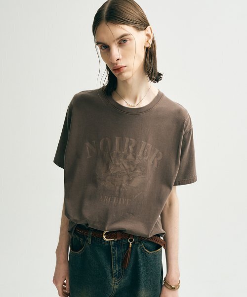 NOIRER(ノイア)の「アーカイブプリントTシャツ(アッシュブラウン)(Tシャツ/カットソー・メンズ・その他・48/50/52)」の1枚目の写真