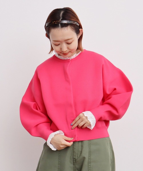 Dot&Stripes CHILD WOMAN(ドットアンドストライプス チャイルドウーマン)の「30/1天竺 チェリーレース プルオーバー(Tシャツ/カットソー・レディース・ホワイト/ブラック・FREE)」の13枚目の写真