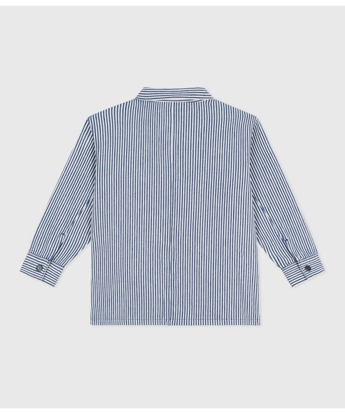 PETIT BATEAU(プチバトー)の「ストライプジャケット(ブルゾン・キッズ・ホワイト×ブルー・3YEAR/4YEAR/5YEAR)」の5枚目の写真