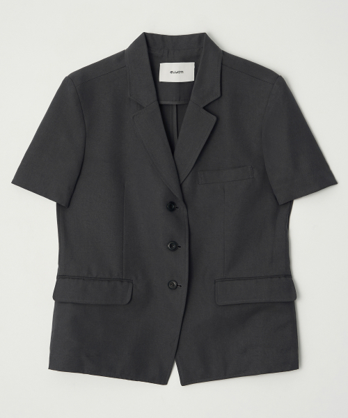 Ellioti(エリオティ)の「Alora Half Sleeve Jacket_3Color(テーラードジャケット・レディース・ブラック/チャコール/ベージュ・FREE)」の6枚目の写真