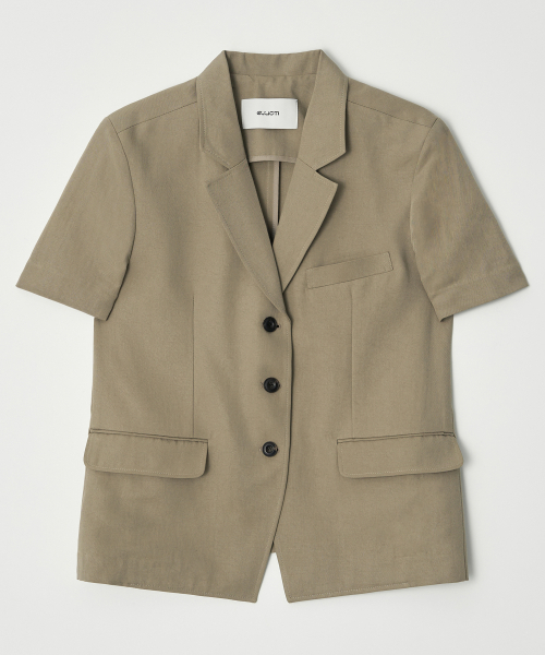 Ellioti(エリオティ)の「Alora Half Sleeve Jacket_3Color(テーラードジャケット・レディース・ブラック/チャコール/ベージュ・FREE)」の8枚目の写真