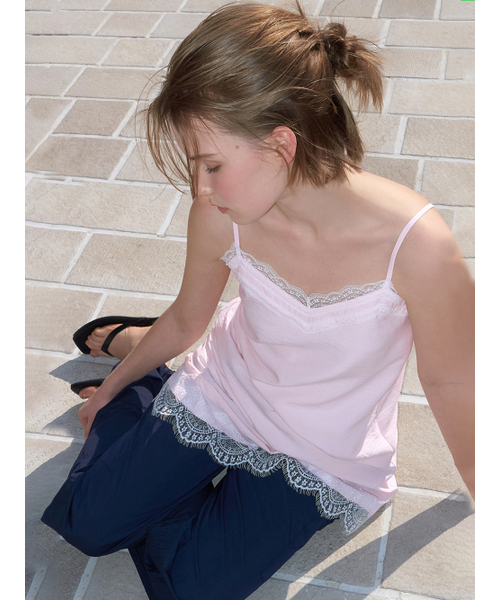 ETMON（エトモン）の「Double Lace Slip Dress, Light Pink（ワンピース・レディース・その他・F）」の3枚目の写真