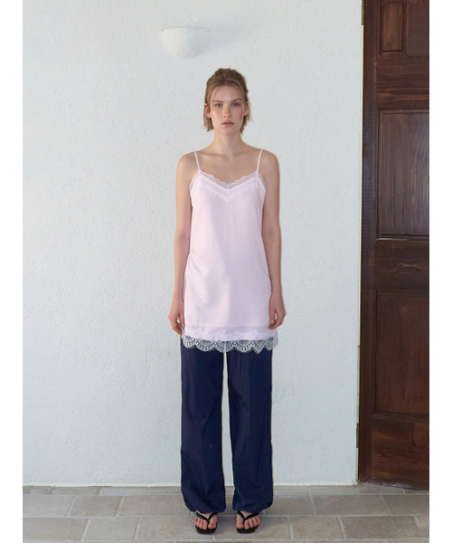 ETMON（エトモン）の「Double Lace Slip Dress, Light Pink（ワンピース・レディース・その他・F）」の4枚目の写真