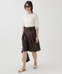 BABYLONE（バビロン）の「レザーライクサテンハーフパンツ（その他パンツ・レディース）」