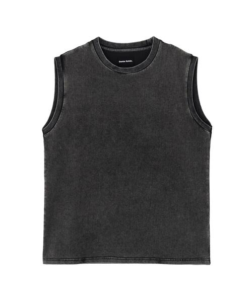 DANKE SCHON（ダンケシェーン）の「【WEB&DEPOT限定】DankeSchon/ダンケシェーン/PIGMENT NOSLEEVES（Tシャツ/カットソー・レディース・グレー/ブラック・F）」の2枚目の写真
