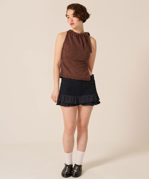 TINA:JOJUN(ティーナジョジュン)の「スラブリボン ネック トップス TINA:JOJUN(ニット/セーター・レディース・ブラウン/ピンクベージュ・M)」の16枚目の写真