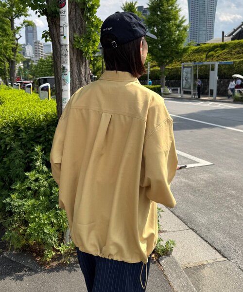 CIAOPANIC TYPY（チャオパニックティピー）の「【ユニセックス】フルジップ半袖シャツ（シャツ/ブラウス・レディース・イエロー/ブラウン/ブラック・MEDIUM/LARGE）」の9枚目の写真