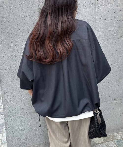CIAOPANIC TYPY（チャオパニックティピー）の「【ユニセックス】フルジップ半袖シャツ（シャツ/ブラウス・レディース・イエロー/ブラウン/ブラック・MEDIUM/LARGE）」の15枚目の写真