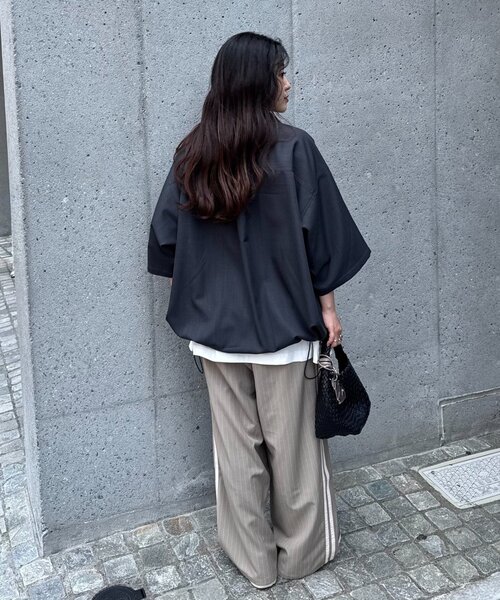 CIAOPANIC TYPY（チャオパニックティピー）の「【ユニセックス】フルジップ半袖シャツ（シャツ/ブラウス・レディース・イエロー/ブラウン/ブラック・MEDIUM/LARGE）」の19枚目の写真